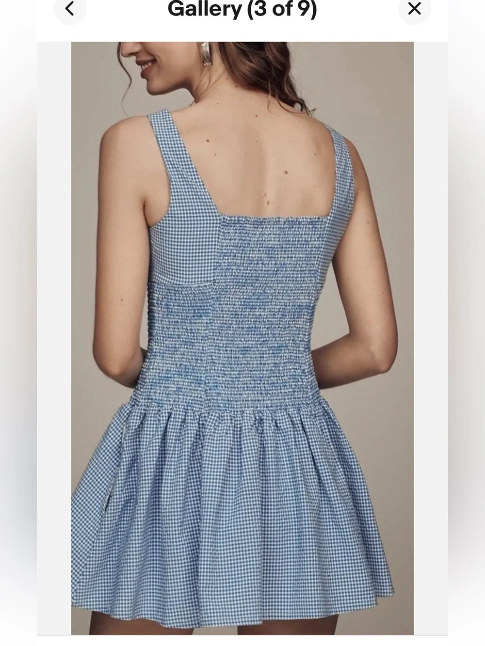 NWT Anthropologie Maeve Blue Gingham Summer Party Dress
